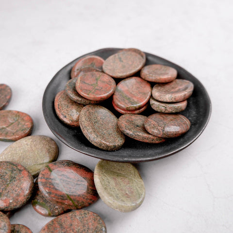 Unakite Worry Stone - Crystal & Stone