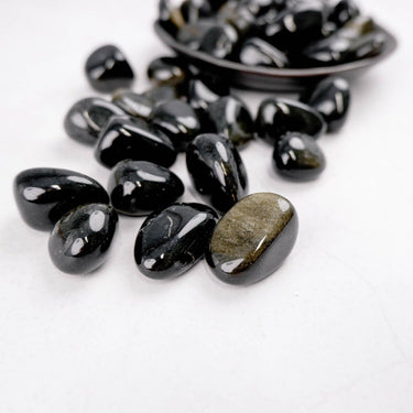 Golden Sheen Obsidian Tumble - Crystal & Stone