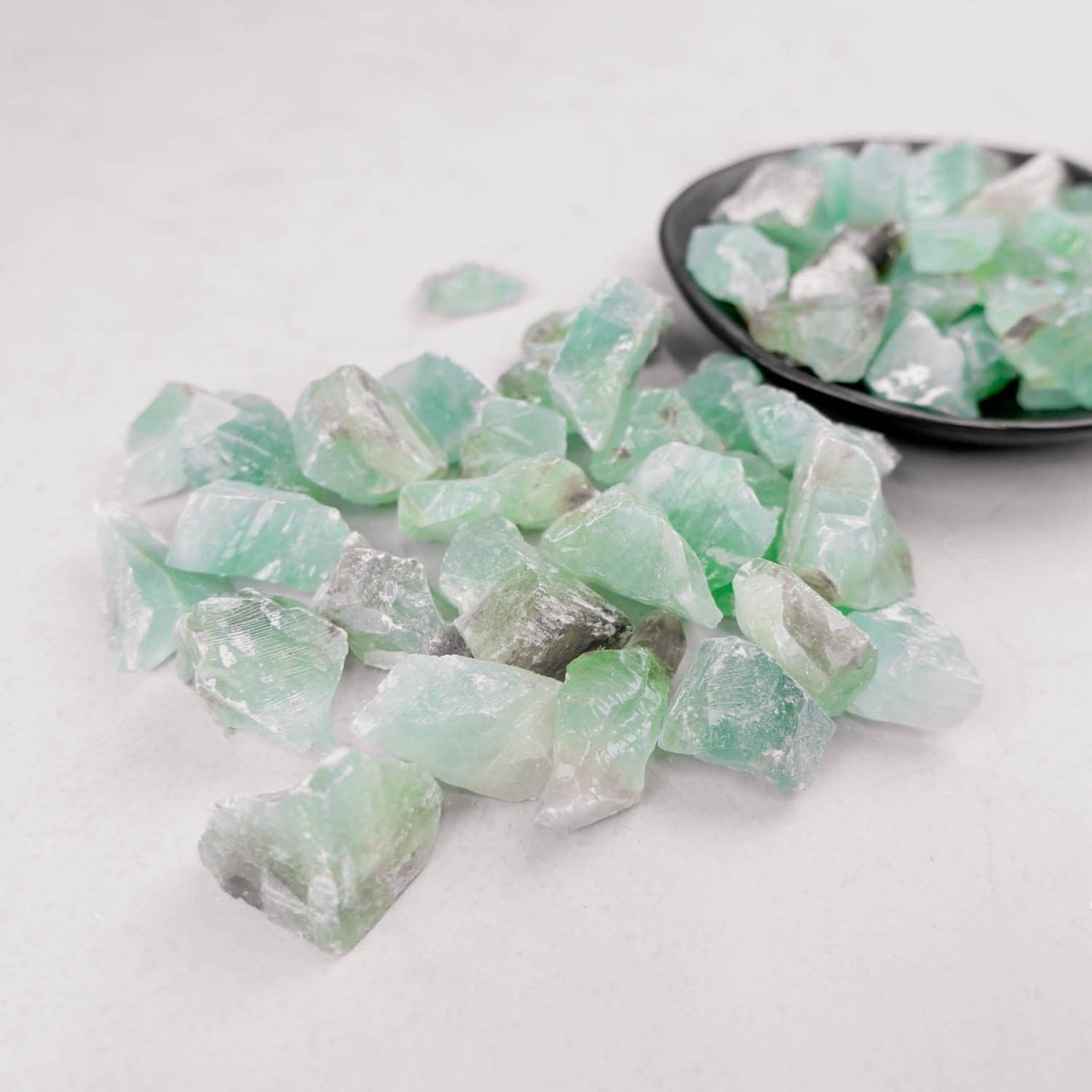 Green Calcite Rough - Crystal & Stone