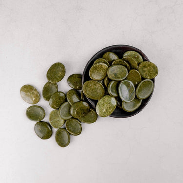 Green Jasper Worry Stone - Crystal & Stone