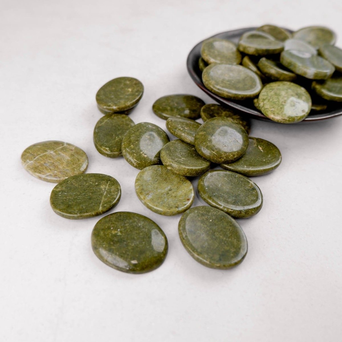Green Jasper Worry Stone - Crystal & Stone