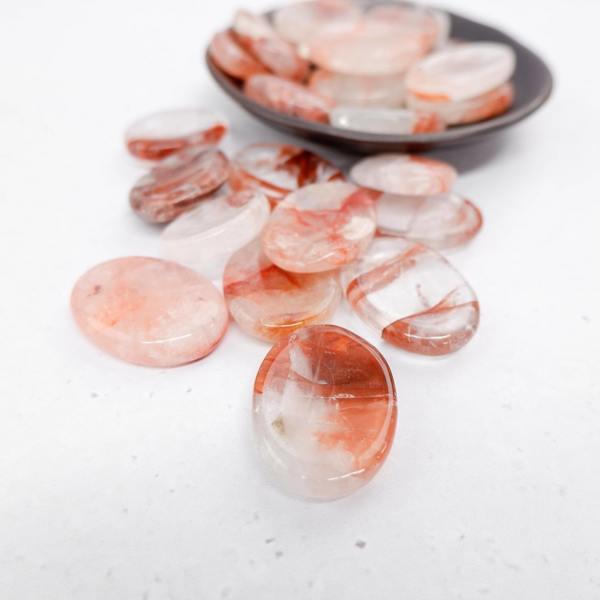 Hematoid Quartz Worry Stone - Crystal & Stone