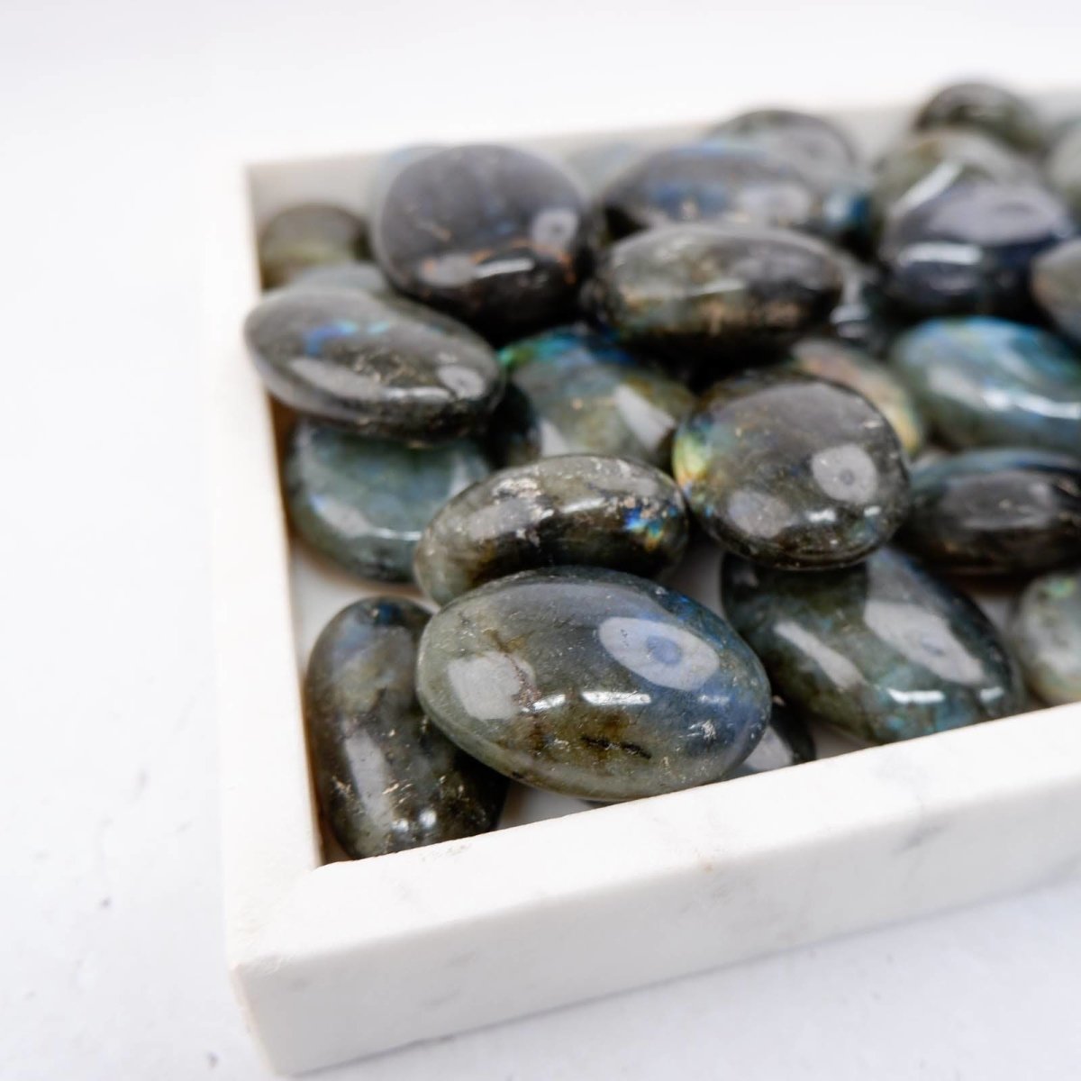 Labradorite Palm Stone - Crystal & Stone